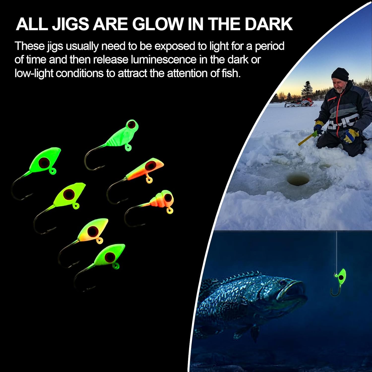 Leuchtendes Eisangel-Jig-Set