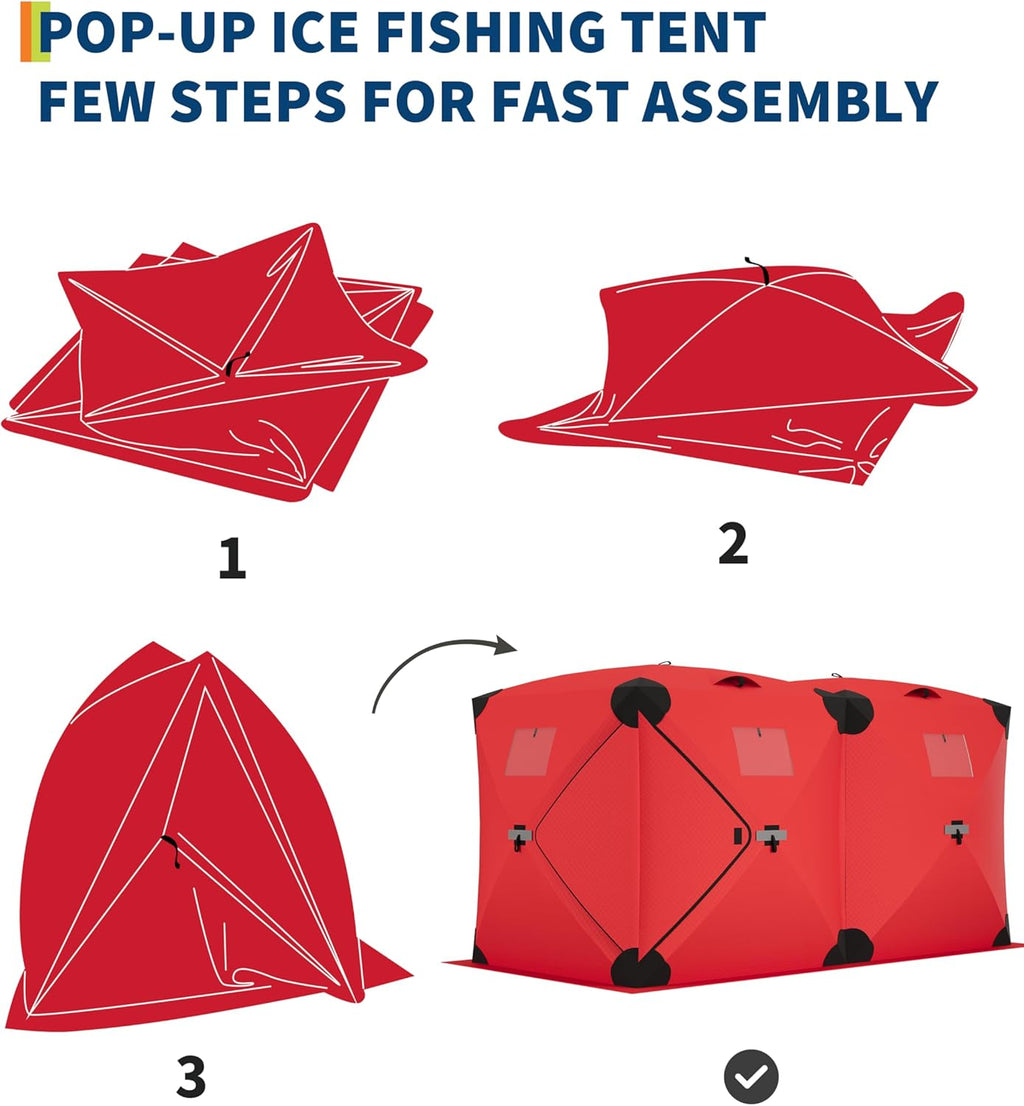 CozyPop Tragbarer Eisangel-Unterstand