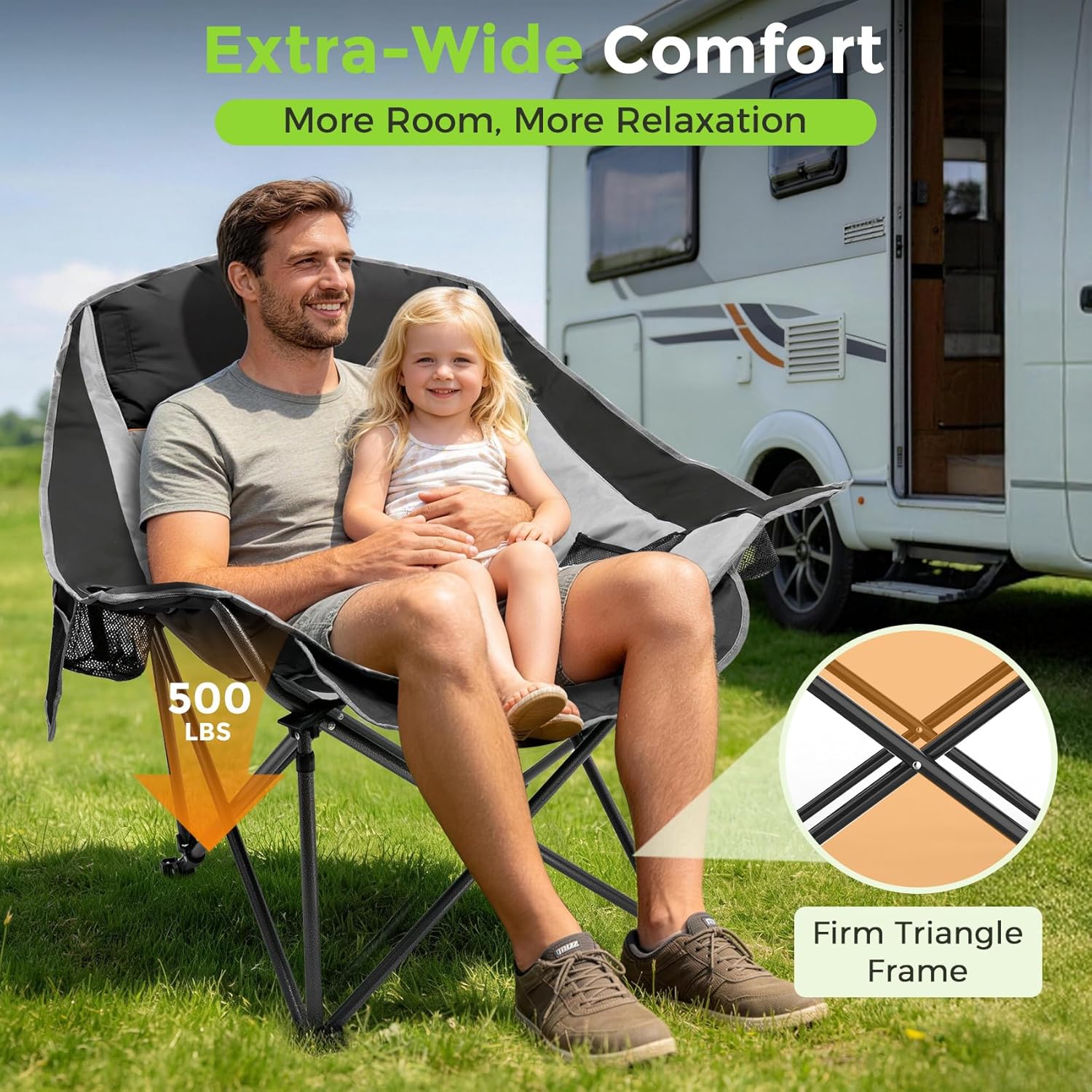 XL Angelstuhl "Comfort" gepolstert